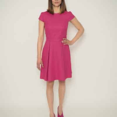 Pink farbenes kurzes Kleid Winter Sommer Frühling Herbst